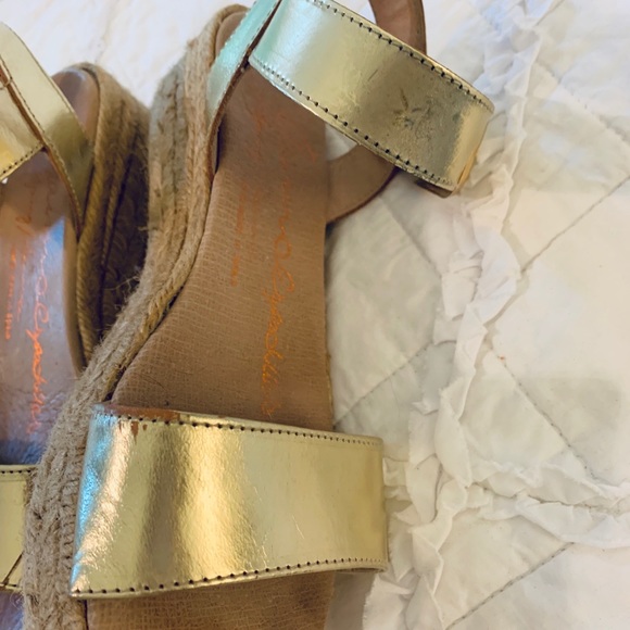 Gold Flatform Espadrilles - Picture 7 of 8